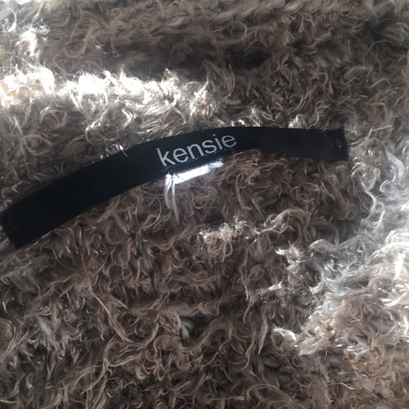 Kensie eyelash open long sl cardigan plum/black also have wheat color - Picture 9 of 10